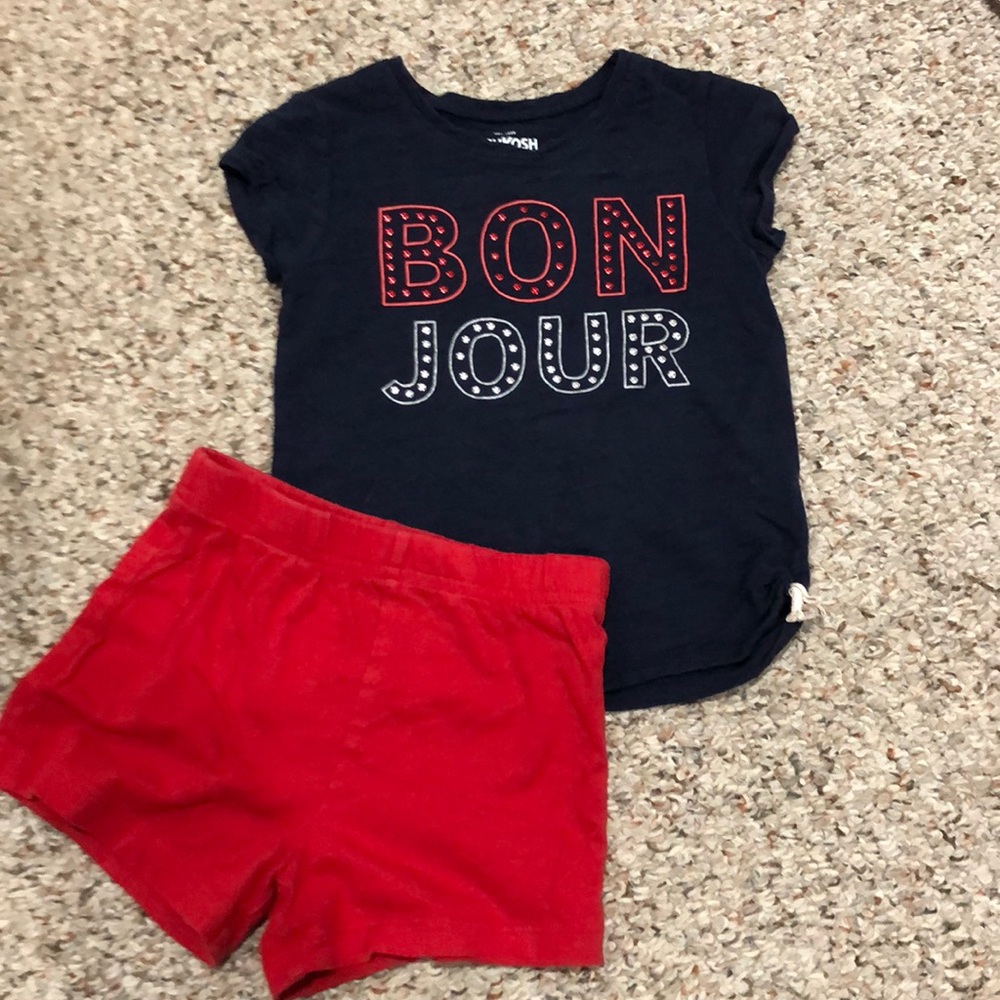 Top and shorts